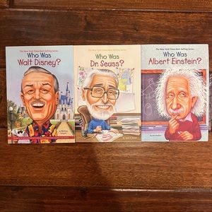 📚 Who Was Walt Disney, Dr. Suess & Albert Einstein Lot of 3 Children’s Books